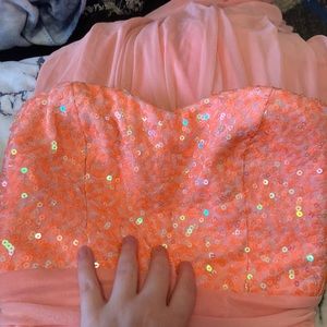 Coral pink size medium prom dress